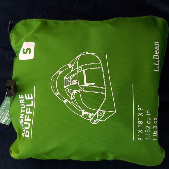 L.L. Bean Bags Holly Green Adventure Duffle Small Ll Bean Nwt